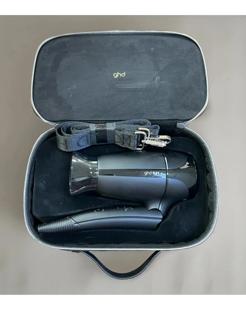 NEW ghd Flight + Travel Hair Dryer - Hairdryer (Black) With Luxury Travel Case
